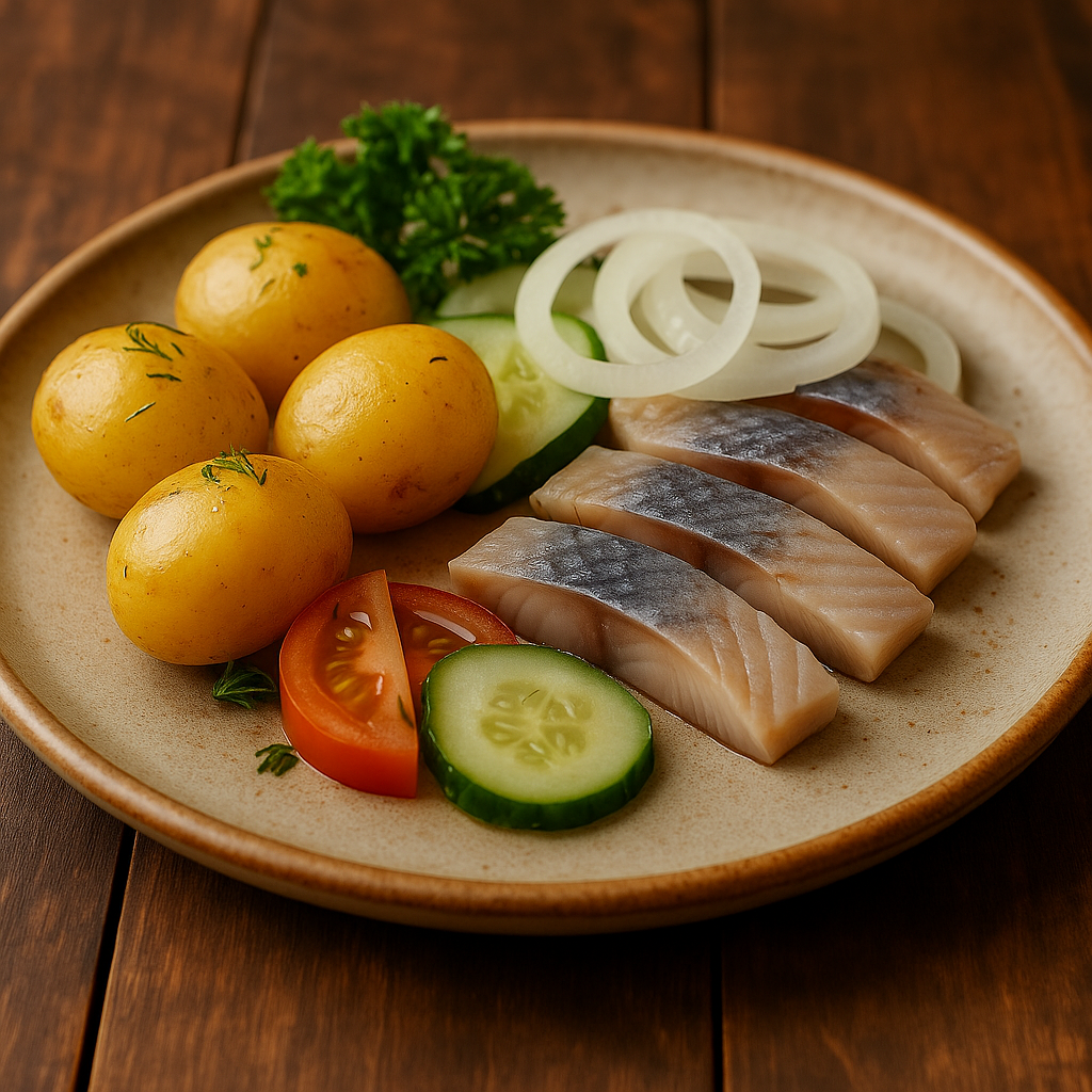 Herring with new potatoes
