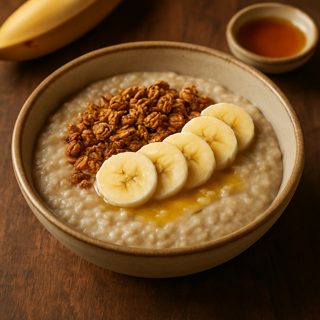 Oatmeal with honey and banana