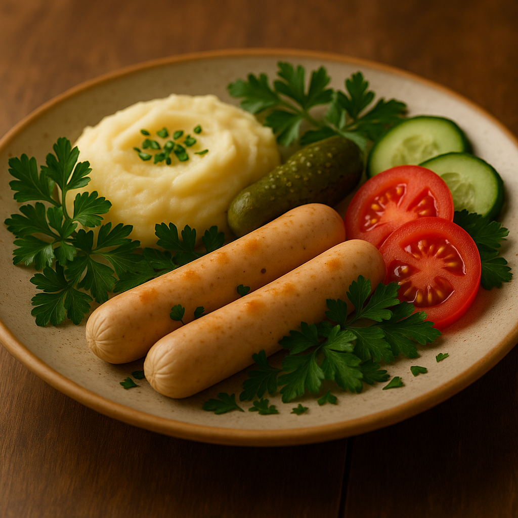 Sausages with mashed potatoes