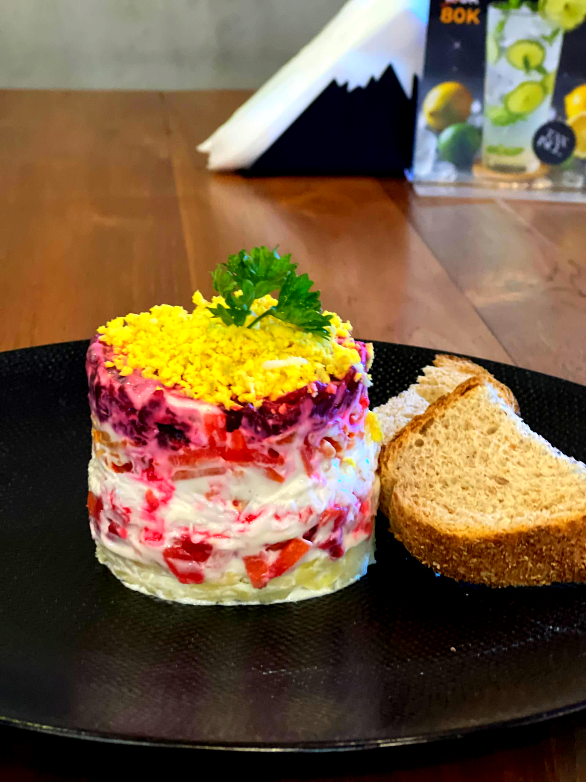 Salmon under a fur coat salad