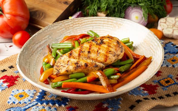 Baked chicken steak