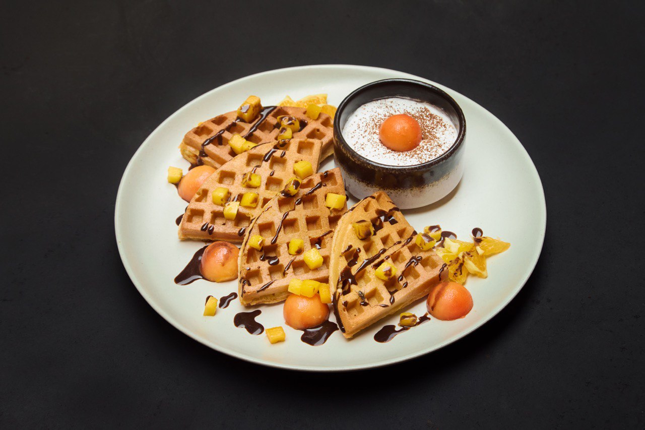 Papaya waffle