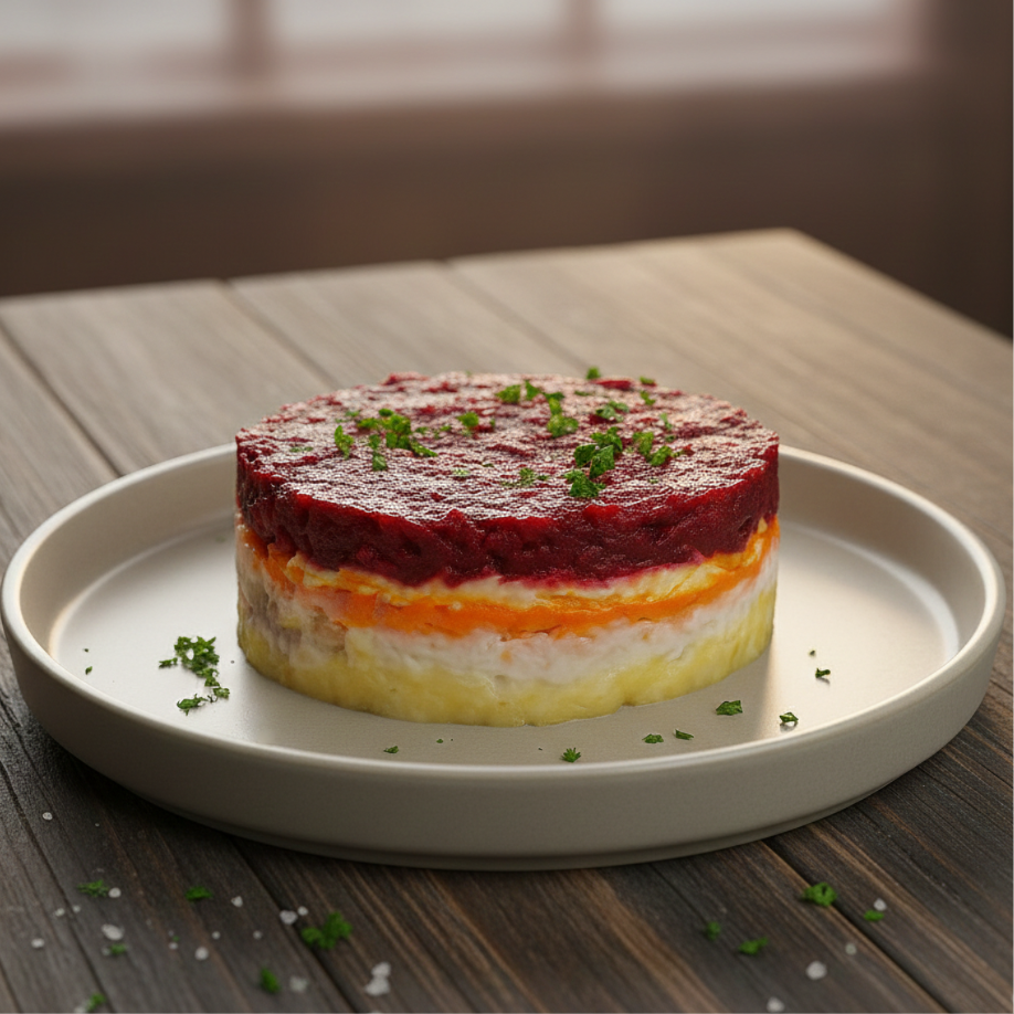 Селедка под шубой (гиндара)