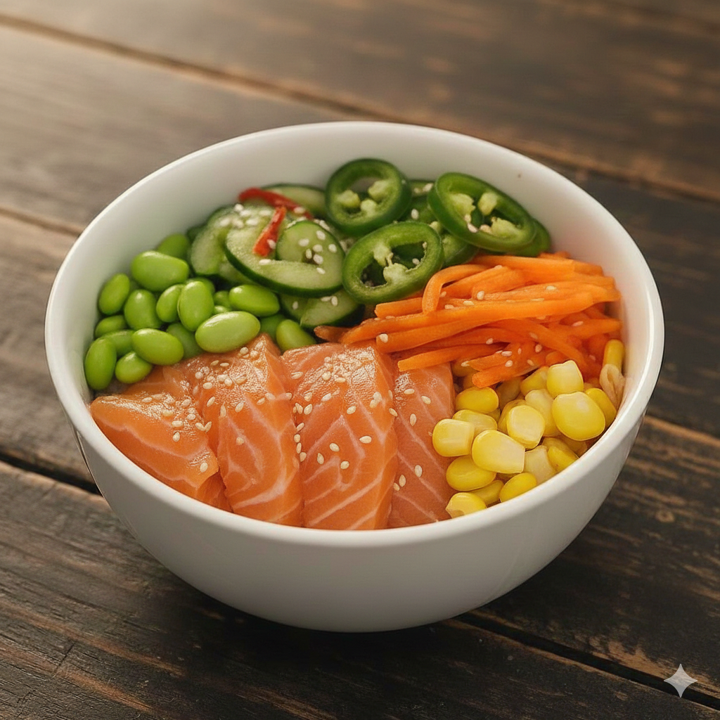 Боул с лососем