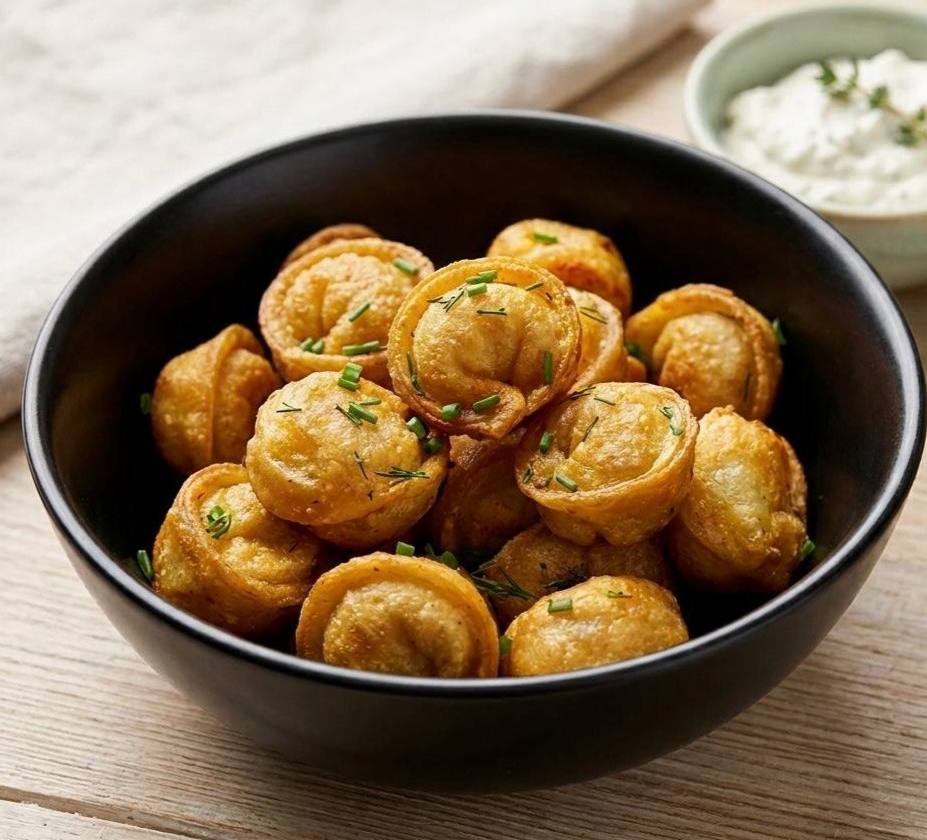 Fried dumplings with chicken