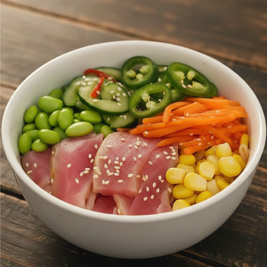 Poke bowl with tuna