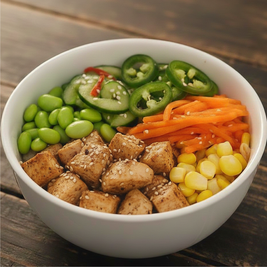 Poke bowl with chicken